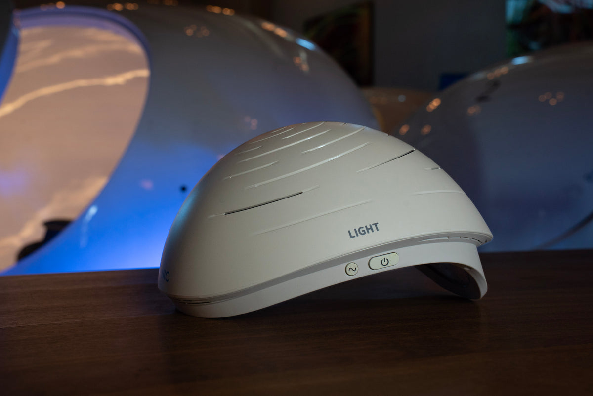 Neuronic LIGHT helmet, side view with controls